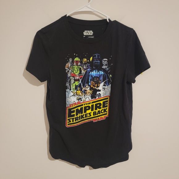 Star Wars Tops - Fifth Sun‎ Star Wars Shirt Womens Size Large L Black Empire Strikes Back Retro